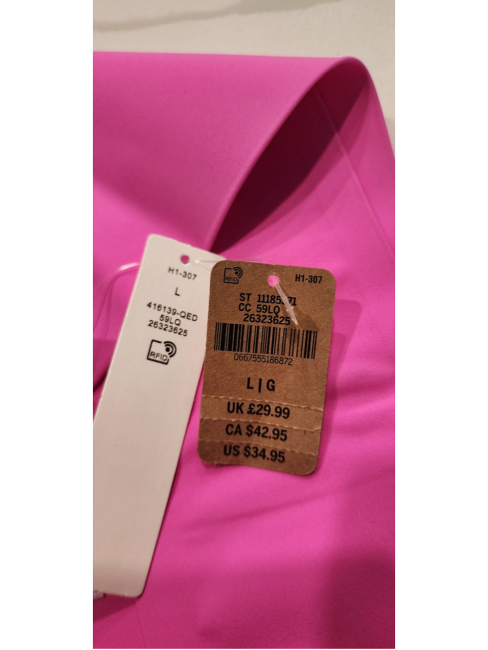 PINK Active Victoria’s Secret High Waist Bike Shorts Bright Hot Pink Size L NWT - Picture 5 of 8